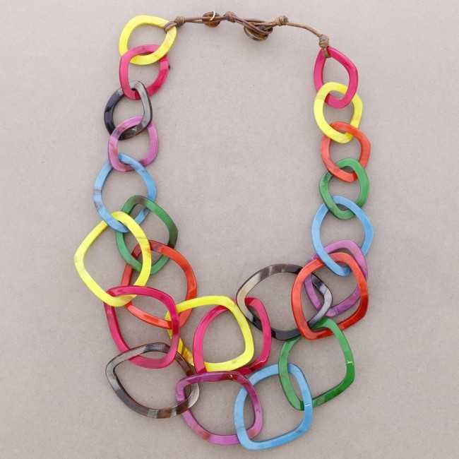 Multi Colour Dual Tangles Necklace