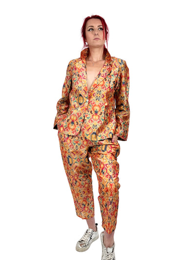 Two Piece Suit Set in Indian Silk - Vz Collection