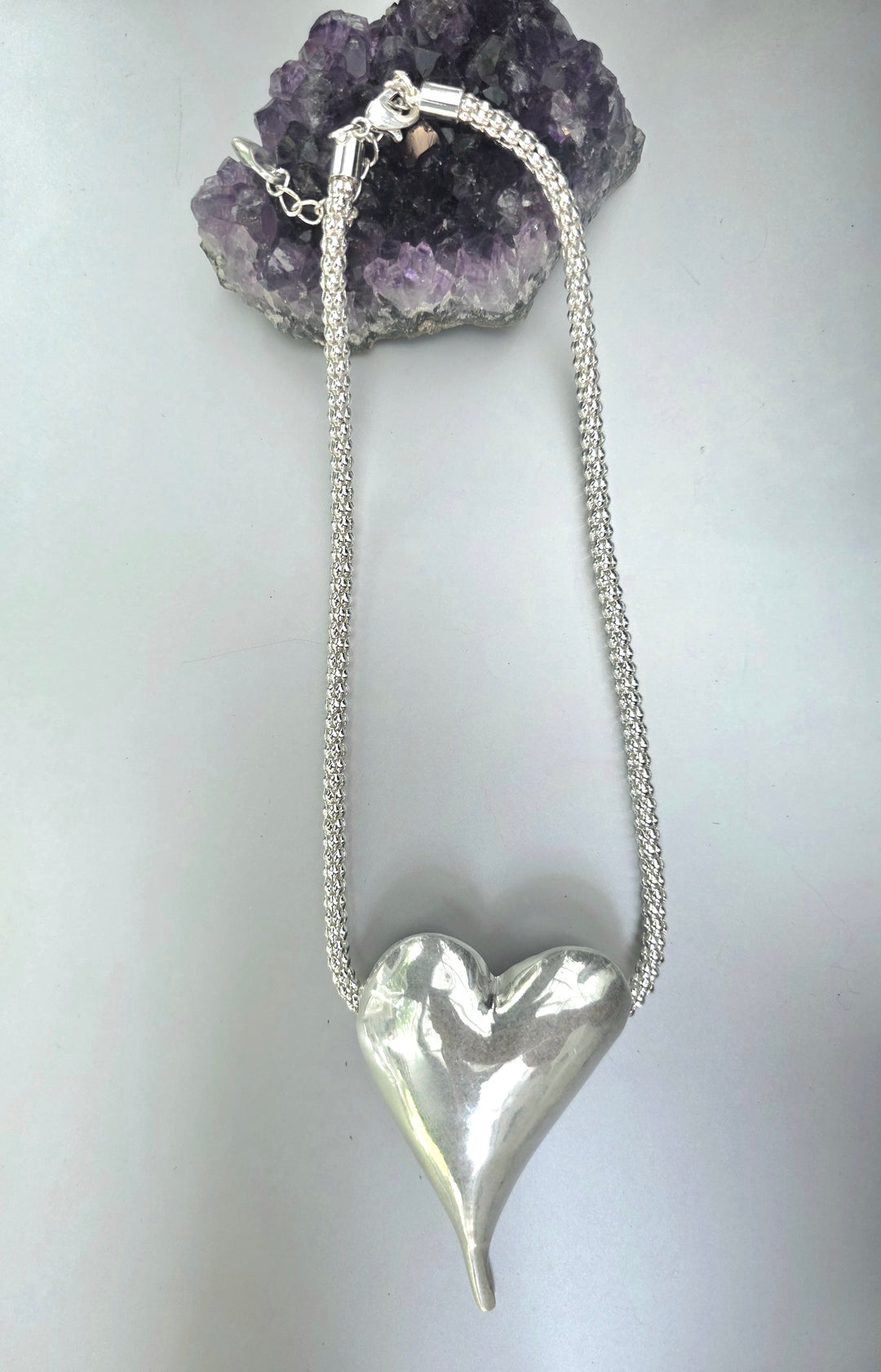 Contemporary 3D Heart Necklace