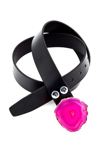 Agate Stone in Hot Pink Belt - Vz Collection
