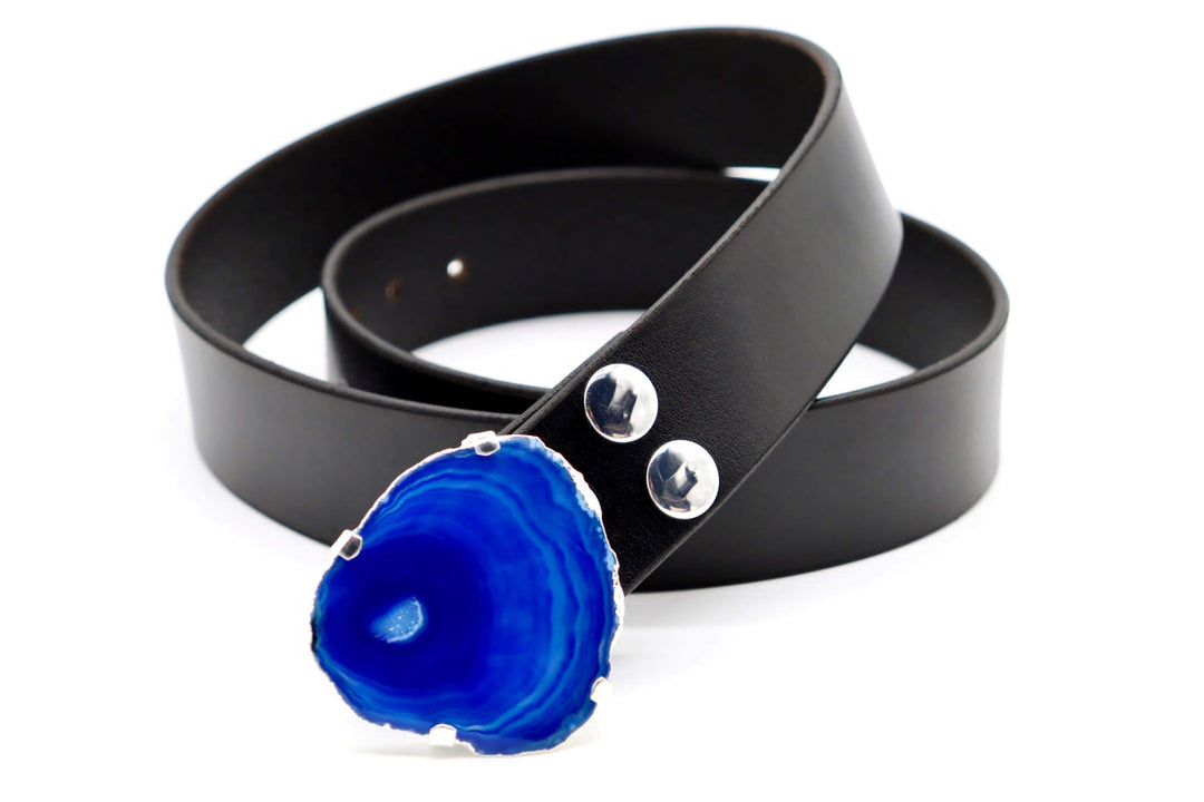 Agate Stone in different Shades of Blue Belt - Vz Collection
