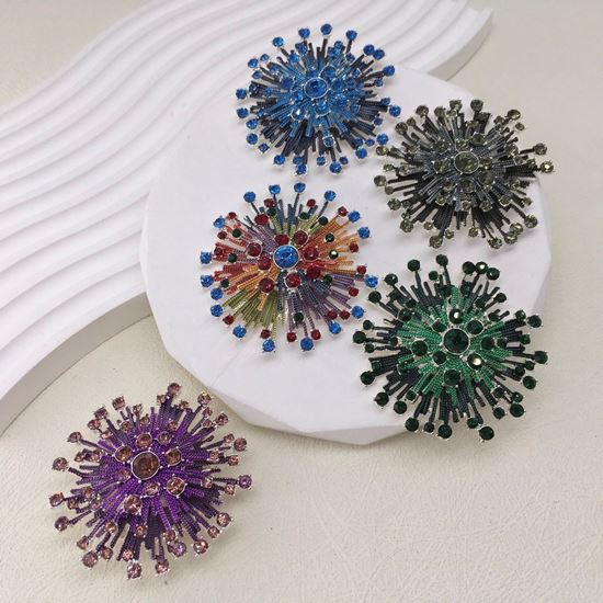 Enamelled Sparkling Magnetic Brooch - Vz Collection