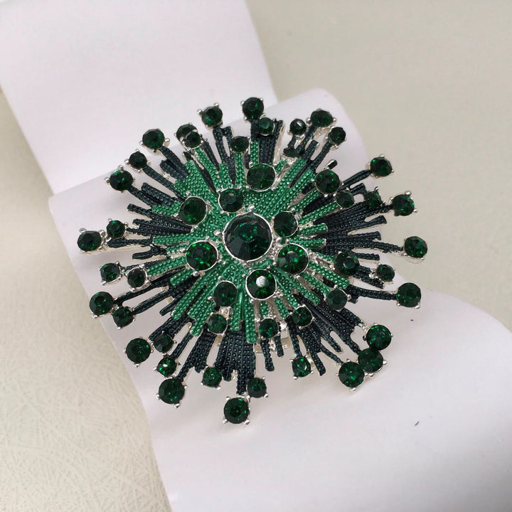 Enamelled Sparkling Magnetic Brooch - Vz Collection