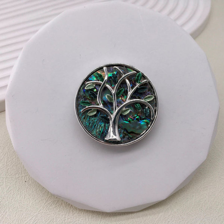 Mother of Pearl Tree of Life Magnetic Brooch