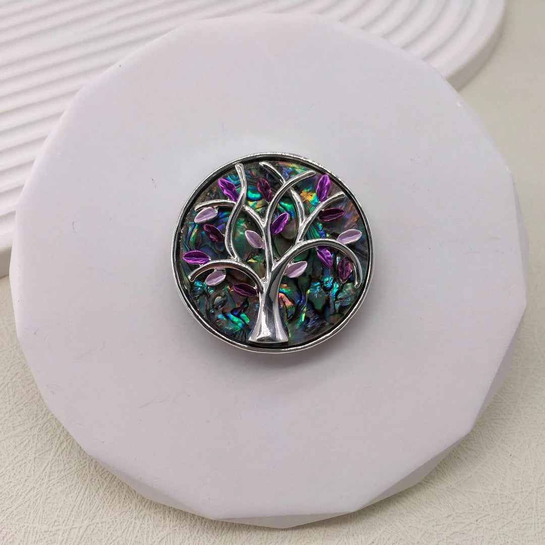 Mother of Pearl Tree of Life Magnetic Brooch