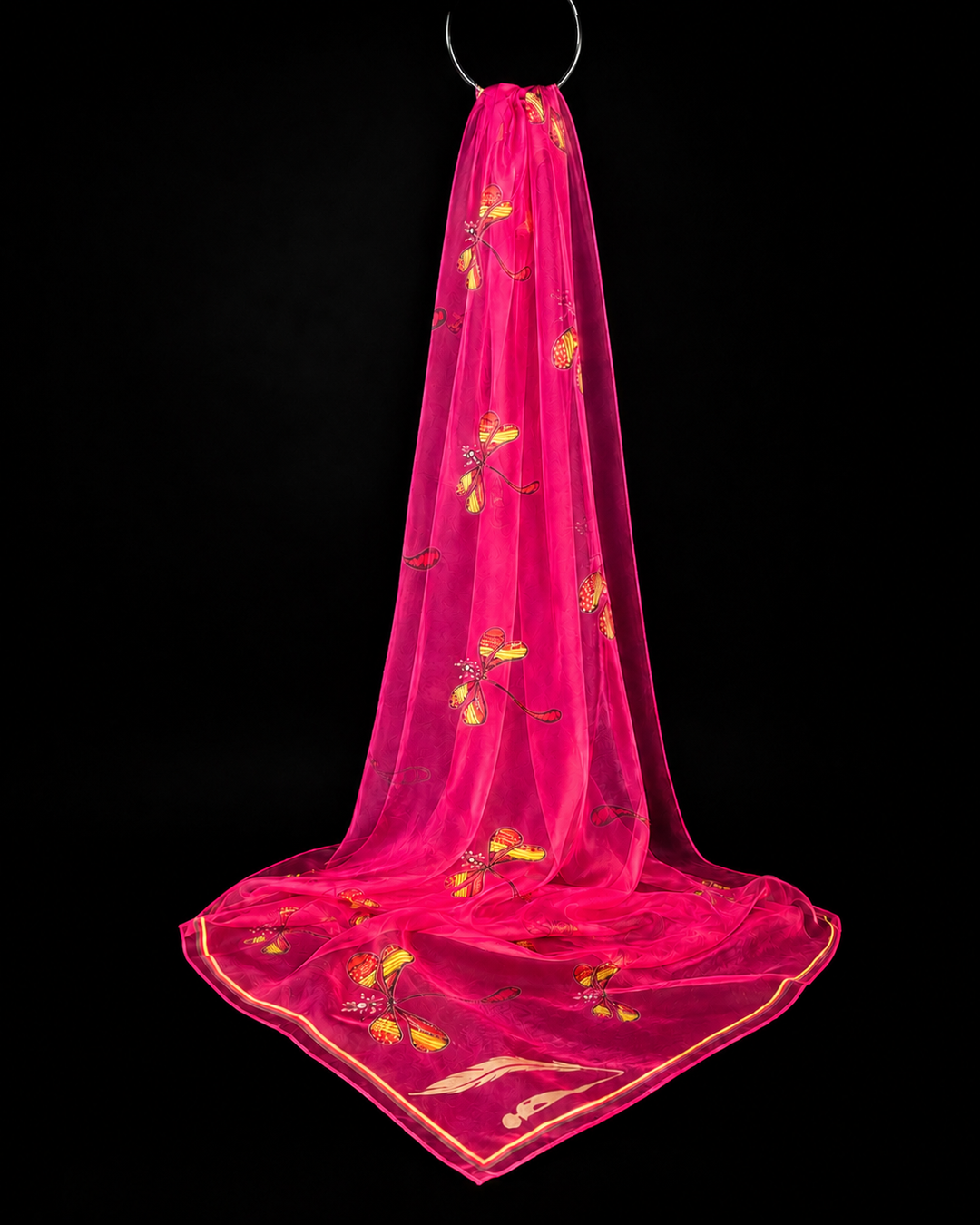 Dragonfly Organza Silk Scarves - Vz Collection