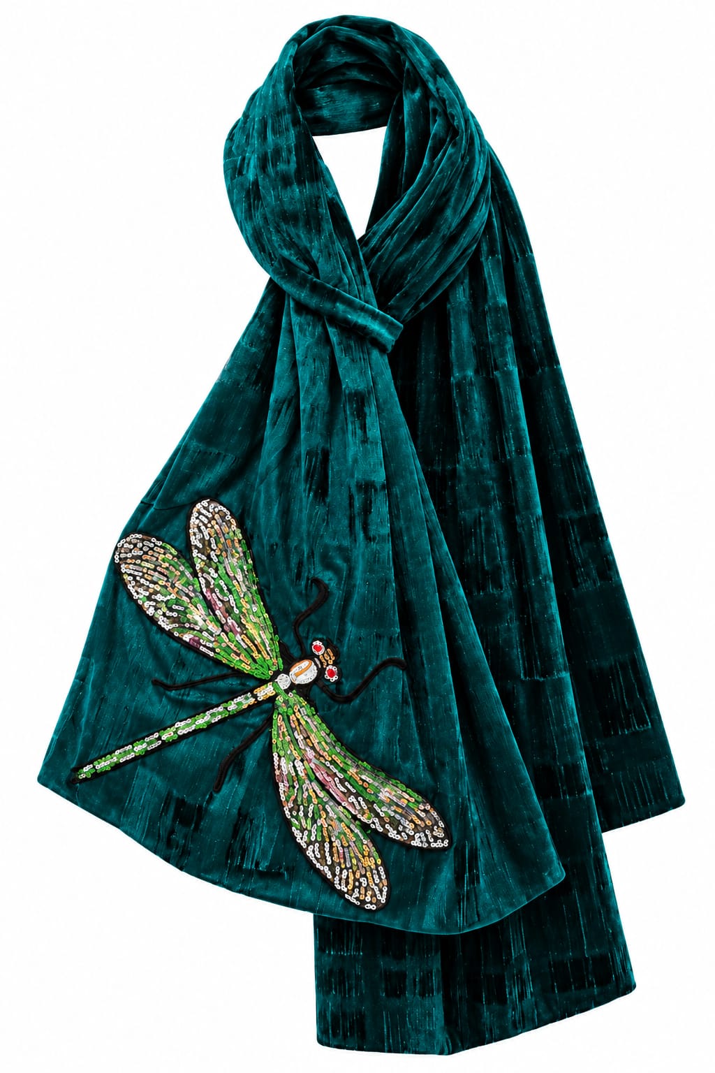 Dragonfly Velvet Scarf - Vz Collection