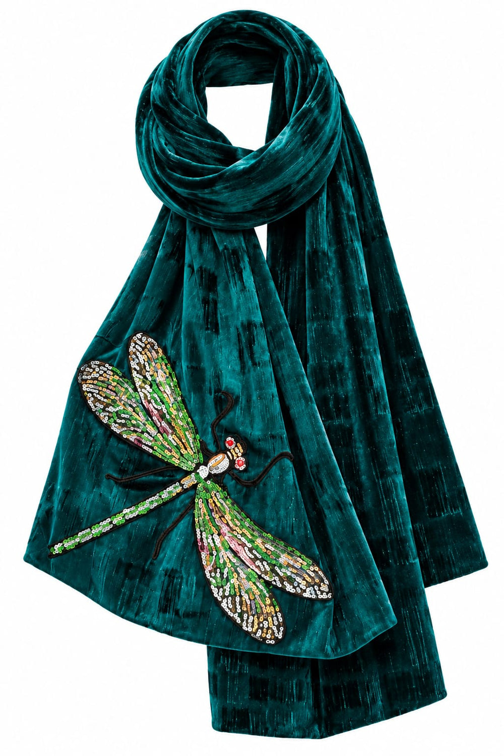 Dragonfly Velvet Scarf - Vz Collection
