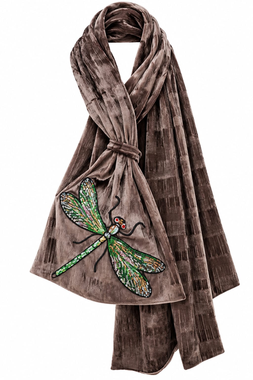 Dragonfly Velvet Scarf - Vz Collection