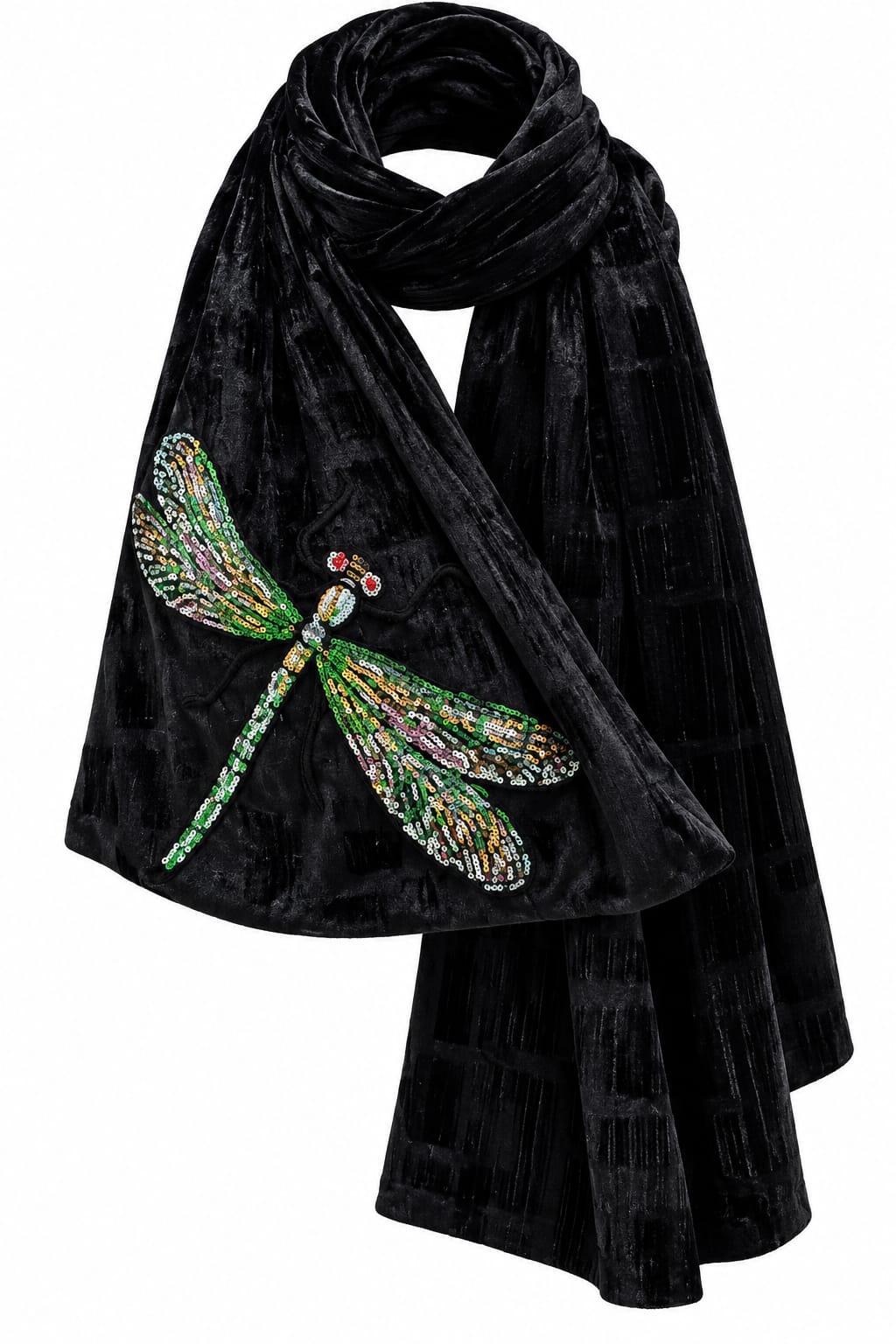 Dragonfly Velvet Scarf - Vz Collection