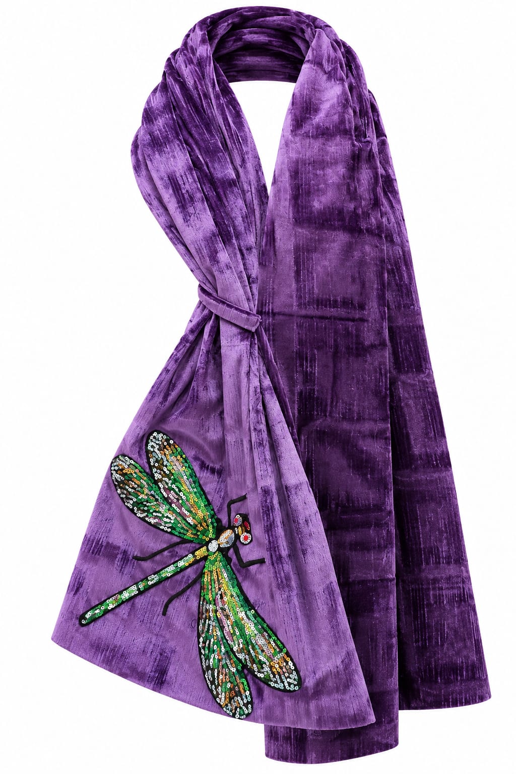 Dragonfly Velvet Scarf - Vz Collection