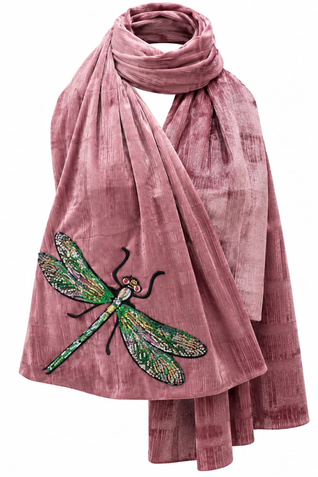 Dragonfly Velvet Scarf - Vz Collection