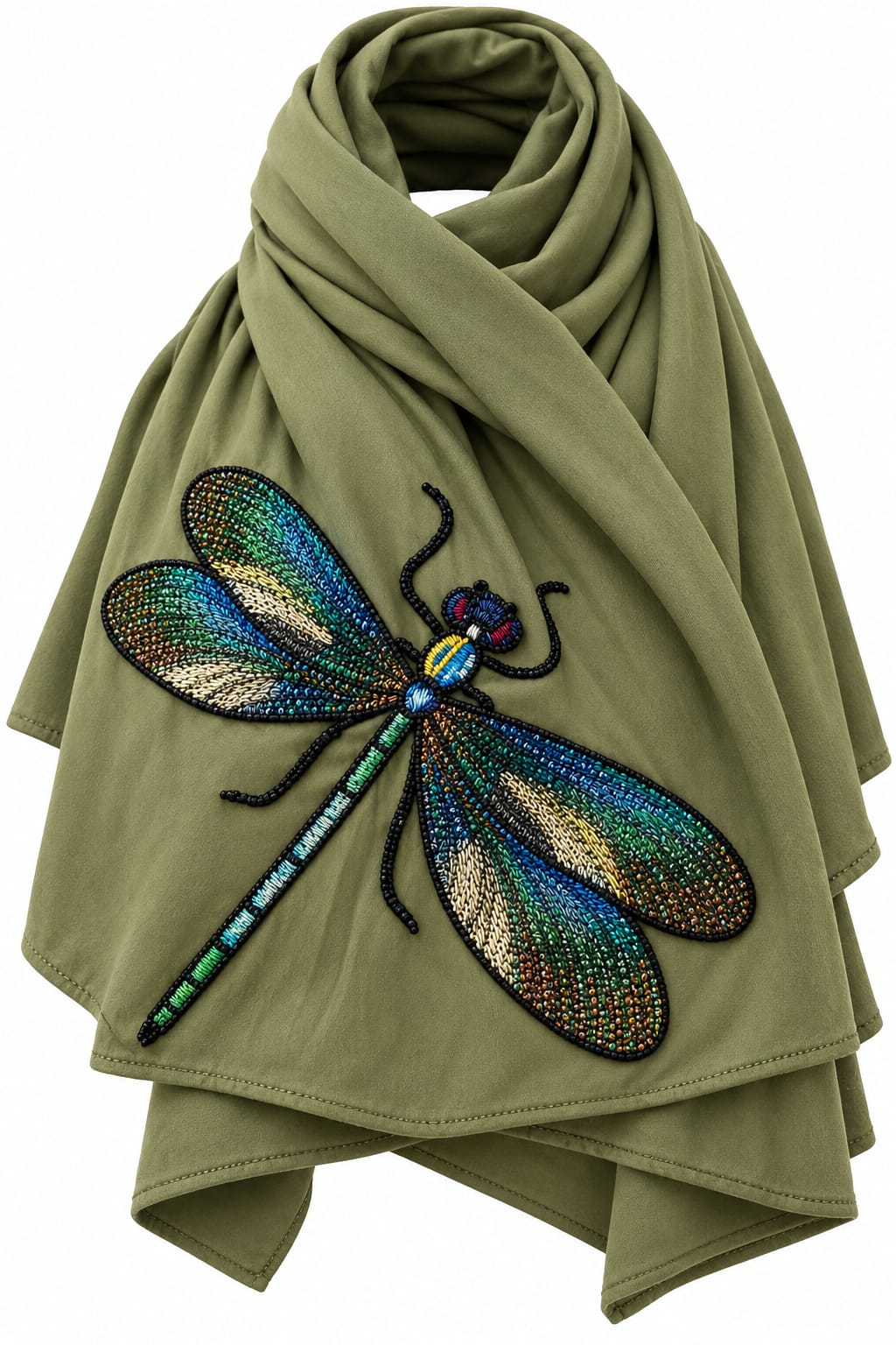 Dragonfly Cotton and Viscose Scarf