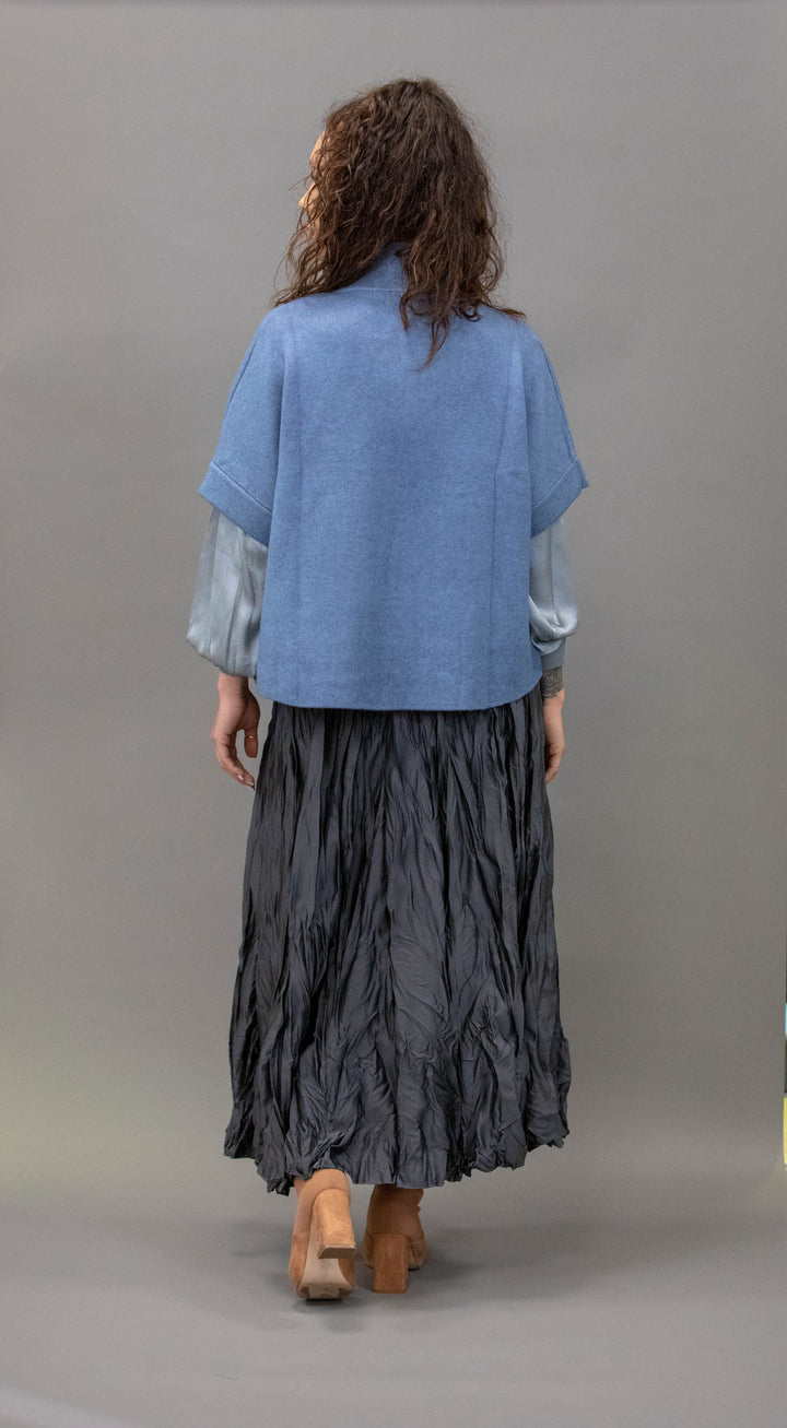 Wrinkled Satin Skirt