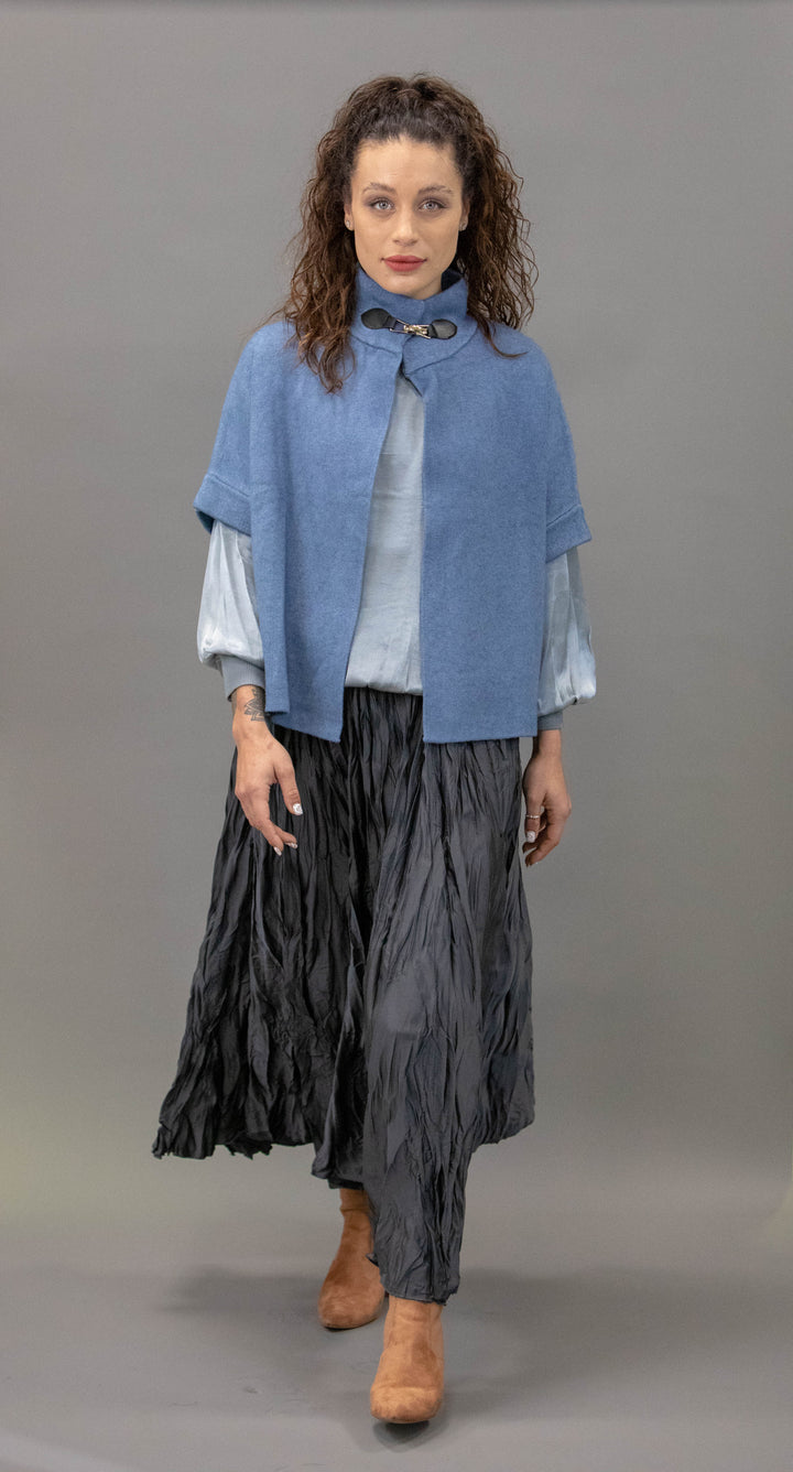 Wrinkled Satin Skirt