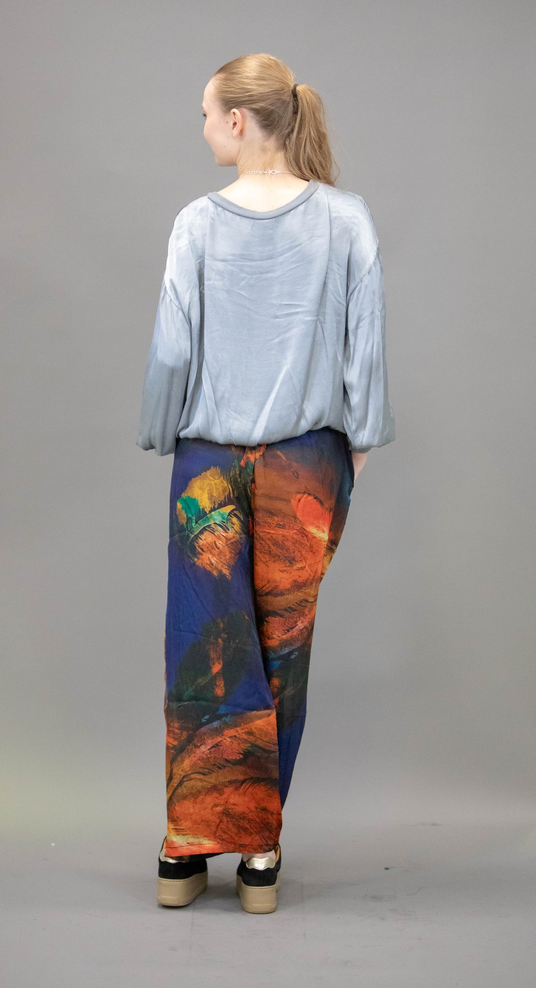 Silk Trousers With Abstract Patterns - Obsession