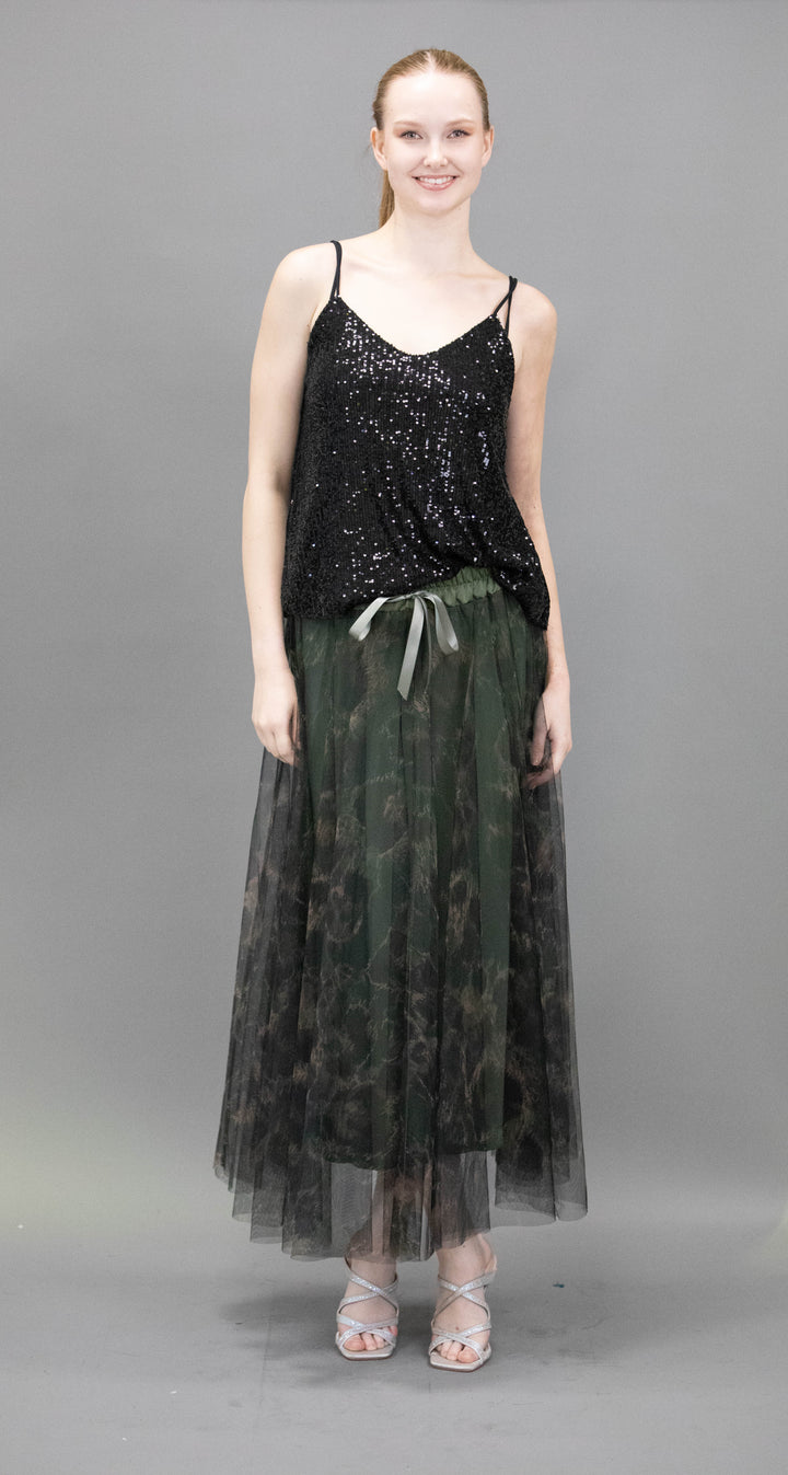 Tulle Skirt With Contemporary Pattern