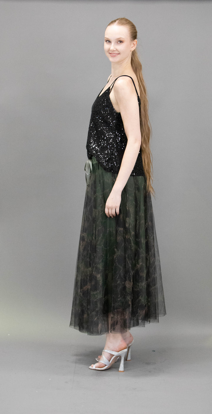 Tulle Skirt With Contemporary Pattern