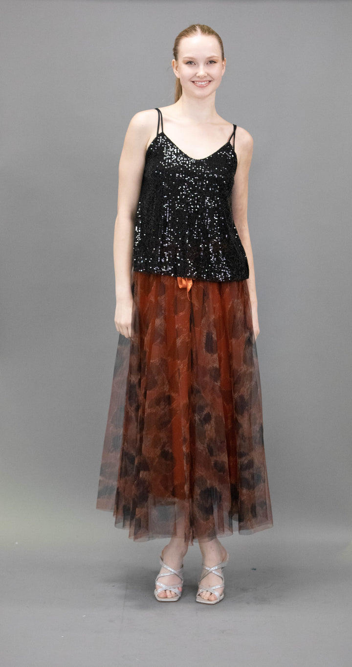 Tulle Skirt With Contemporary Pattern