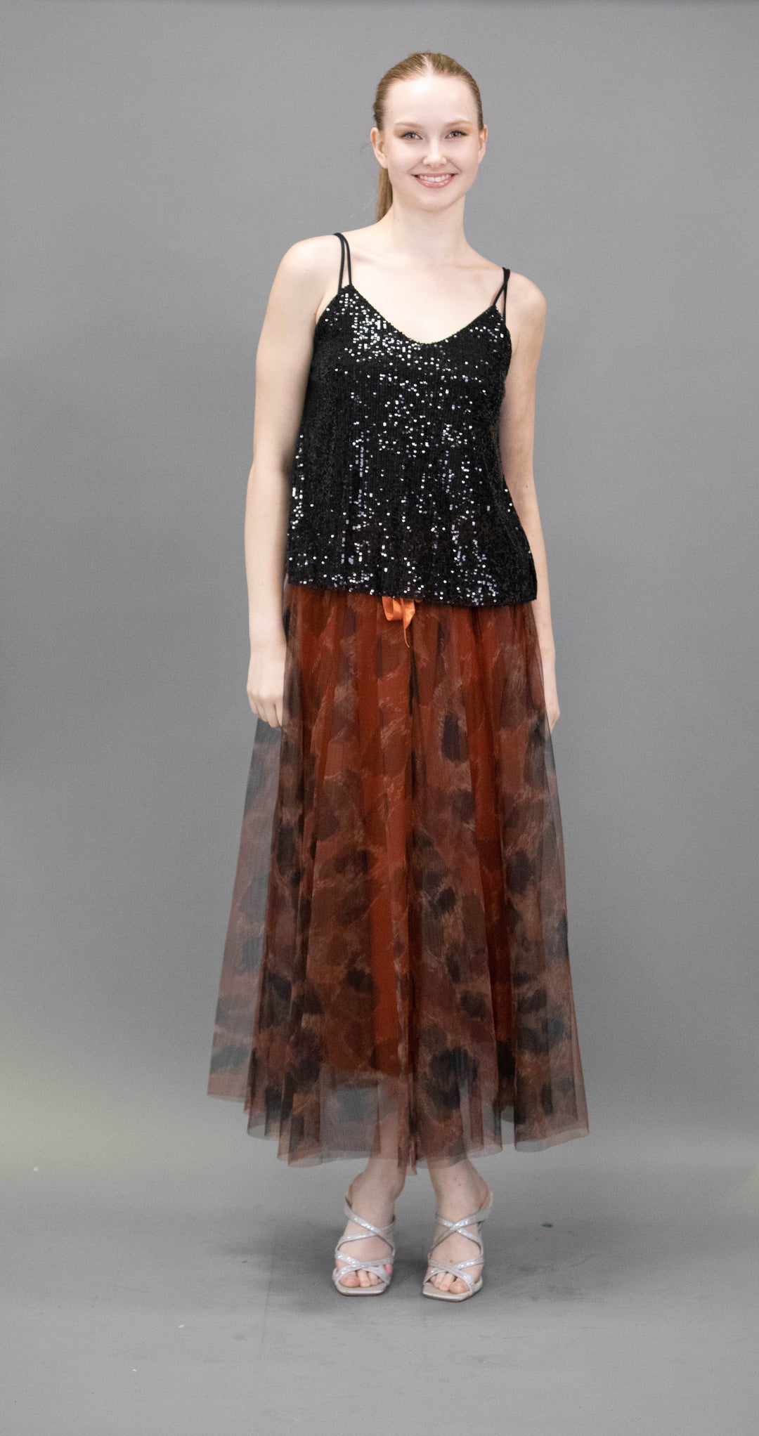Tulle Skirt With Contemporary Pattern