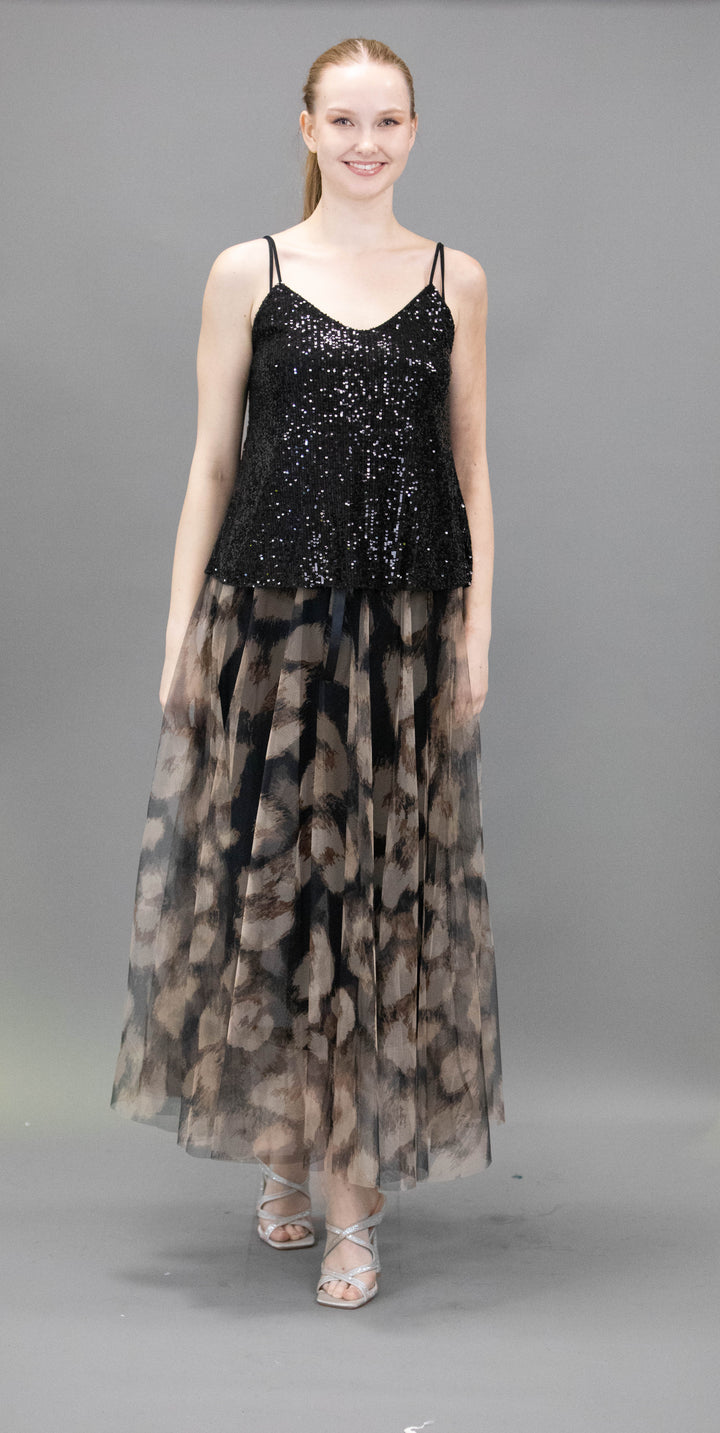Tulle Skirt With Contemporary Pattern