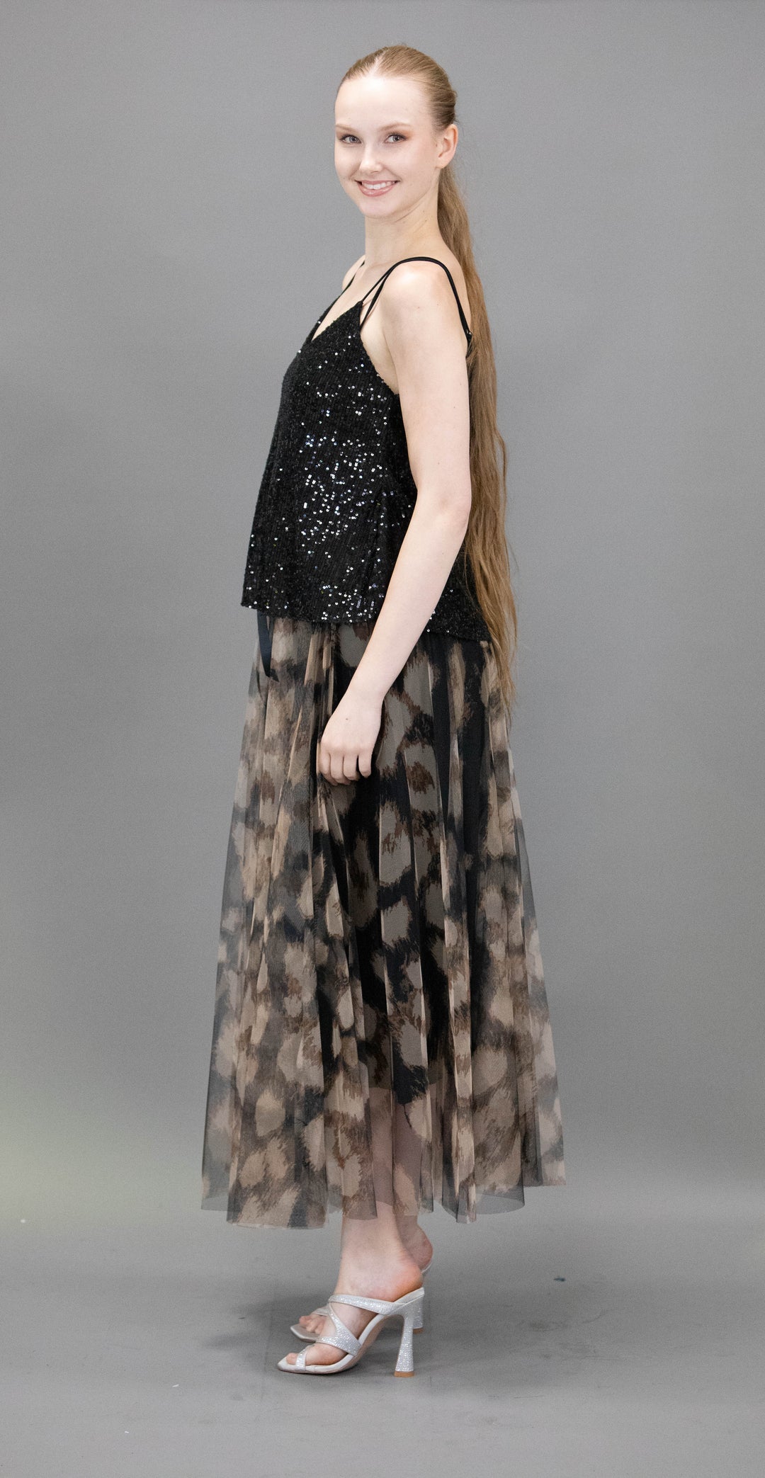 Tulle Skirt With Contemporary Pattern