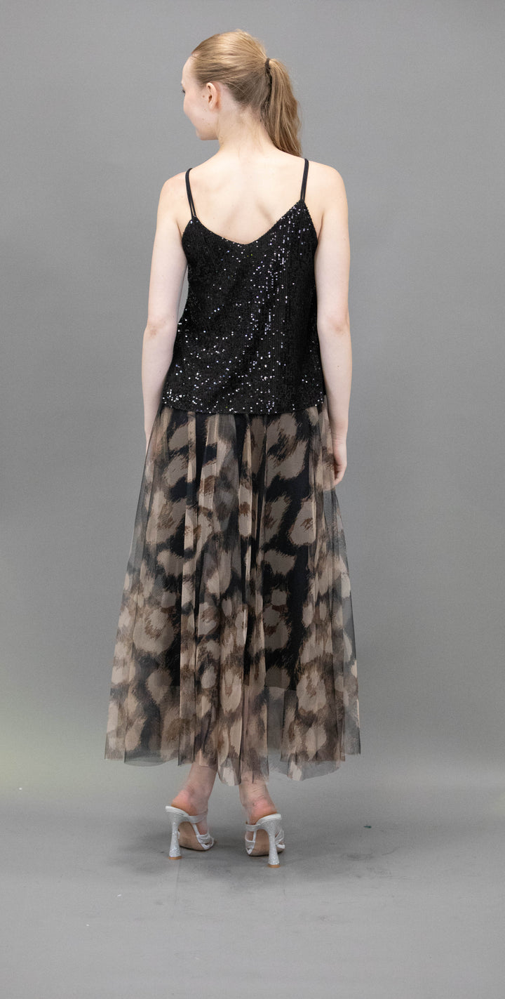 Tulle Skirt With Contemporary Pattern