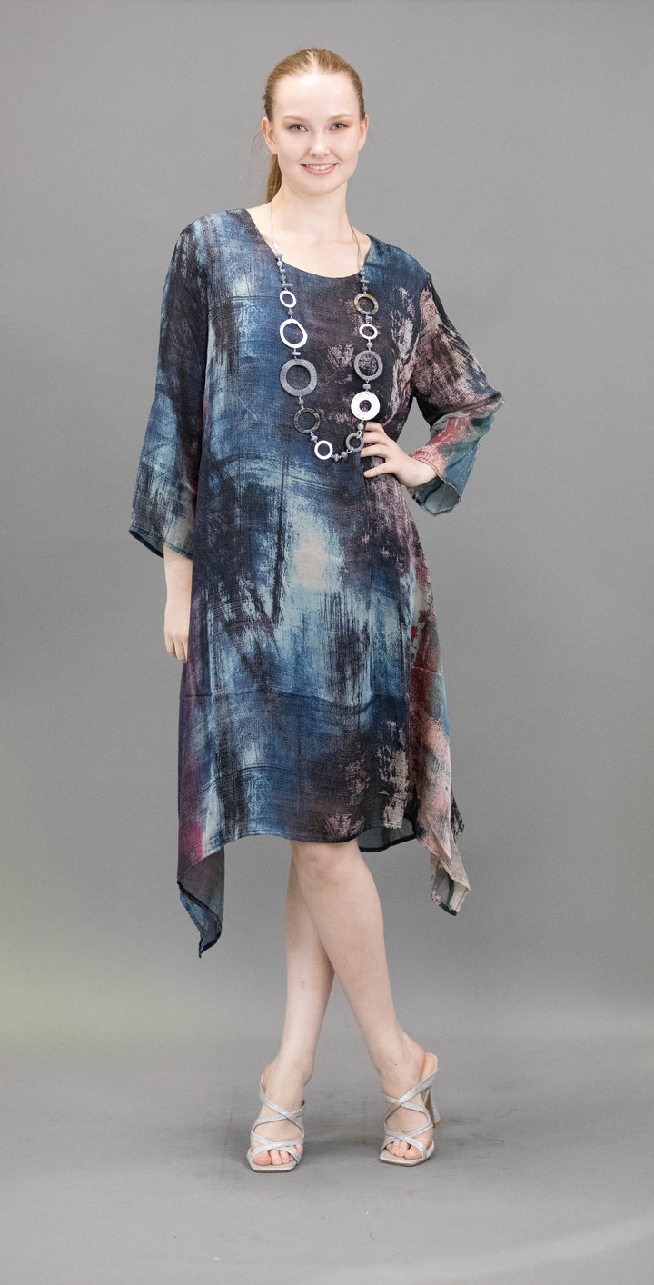 Silk Abstract Pattern Tunic / Dresses - Obsession