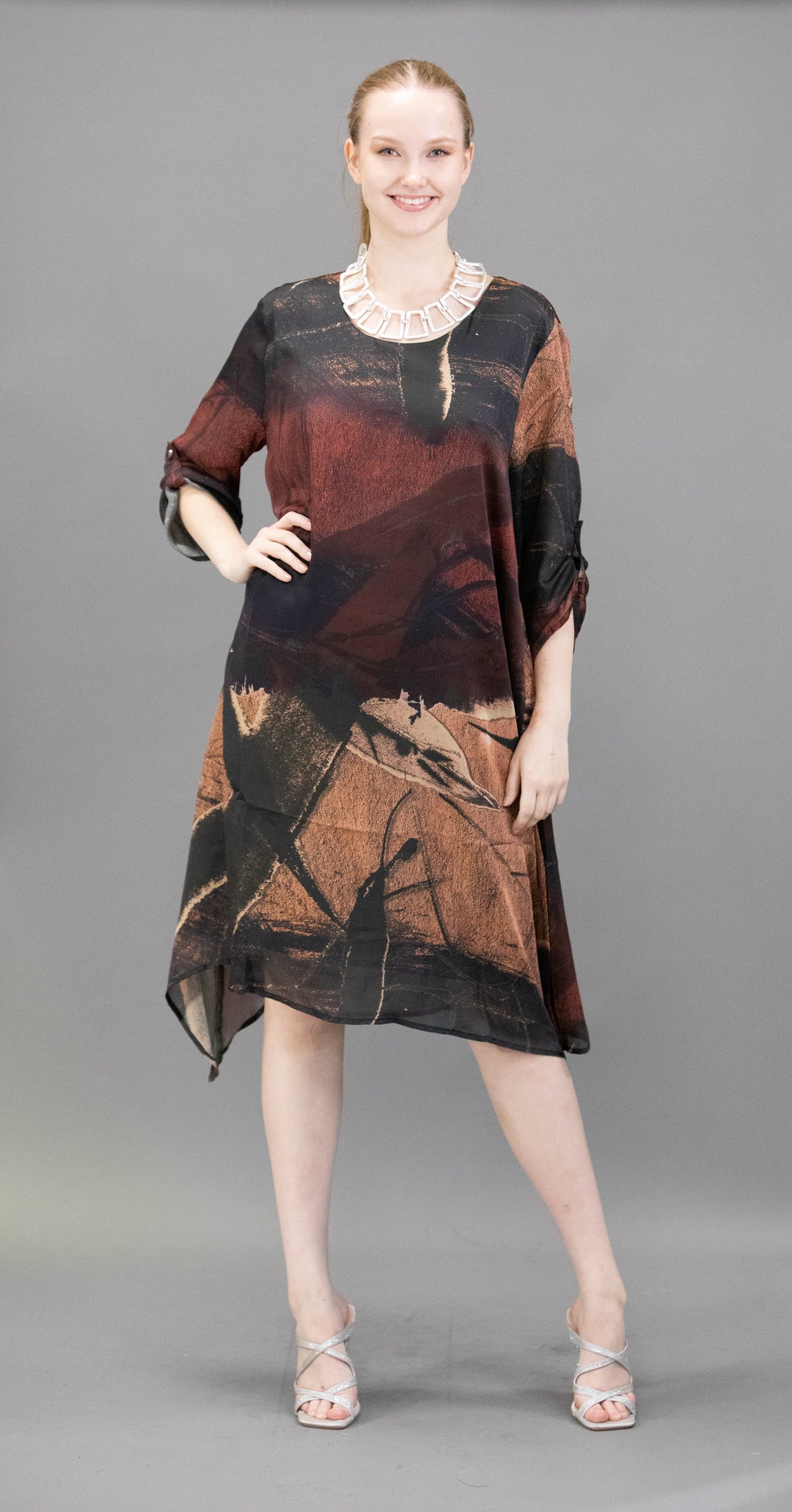 Silk Abstract Pattern Tunic / Dresses - Obsession
