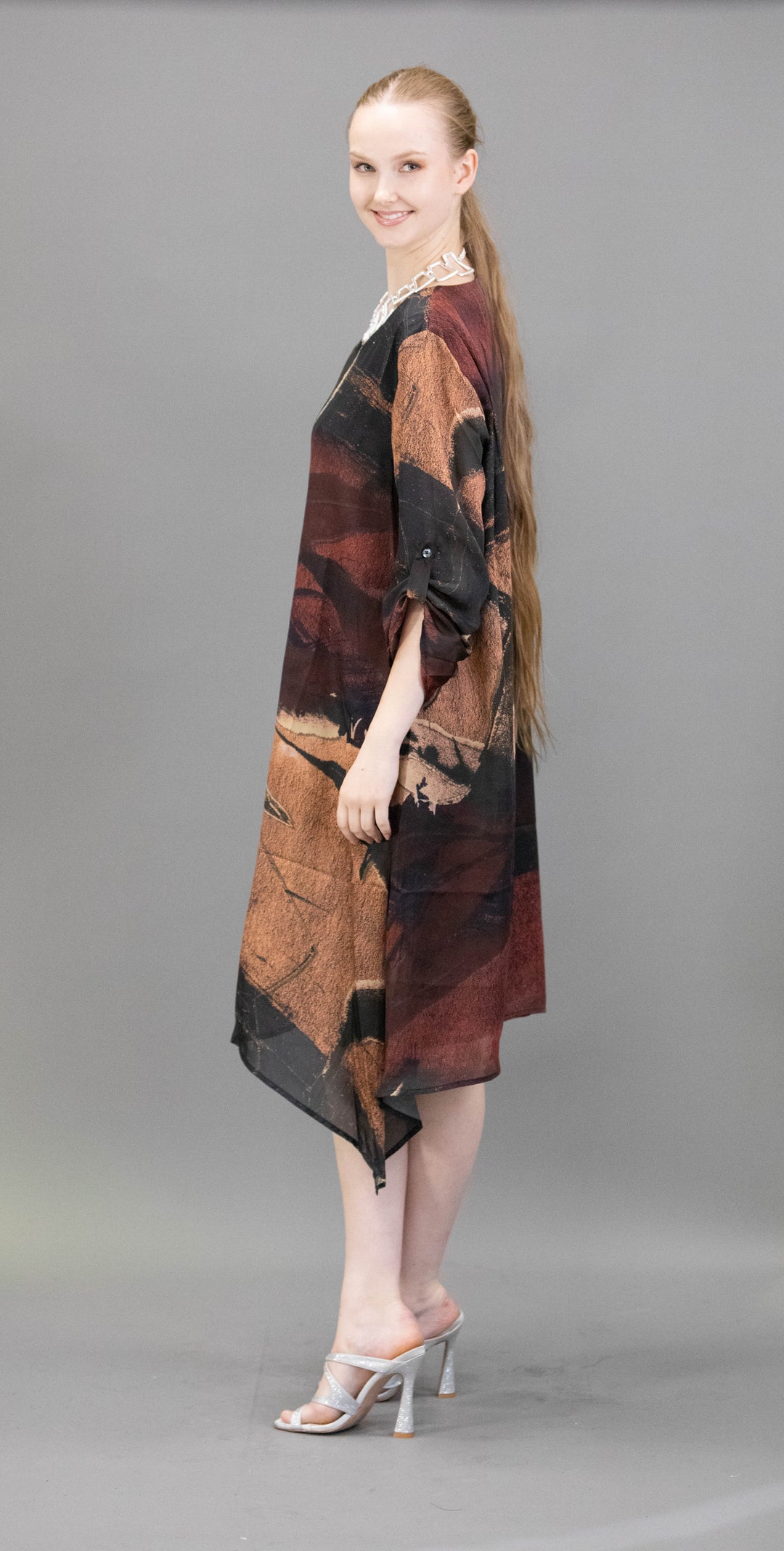 Silk Abstract Pattern Tunic / Dresses - Obsession