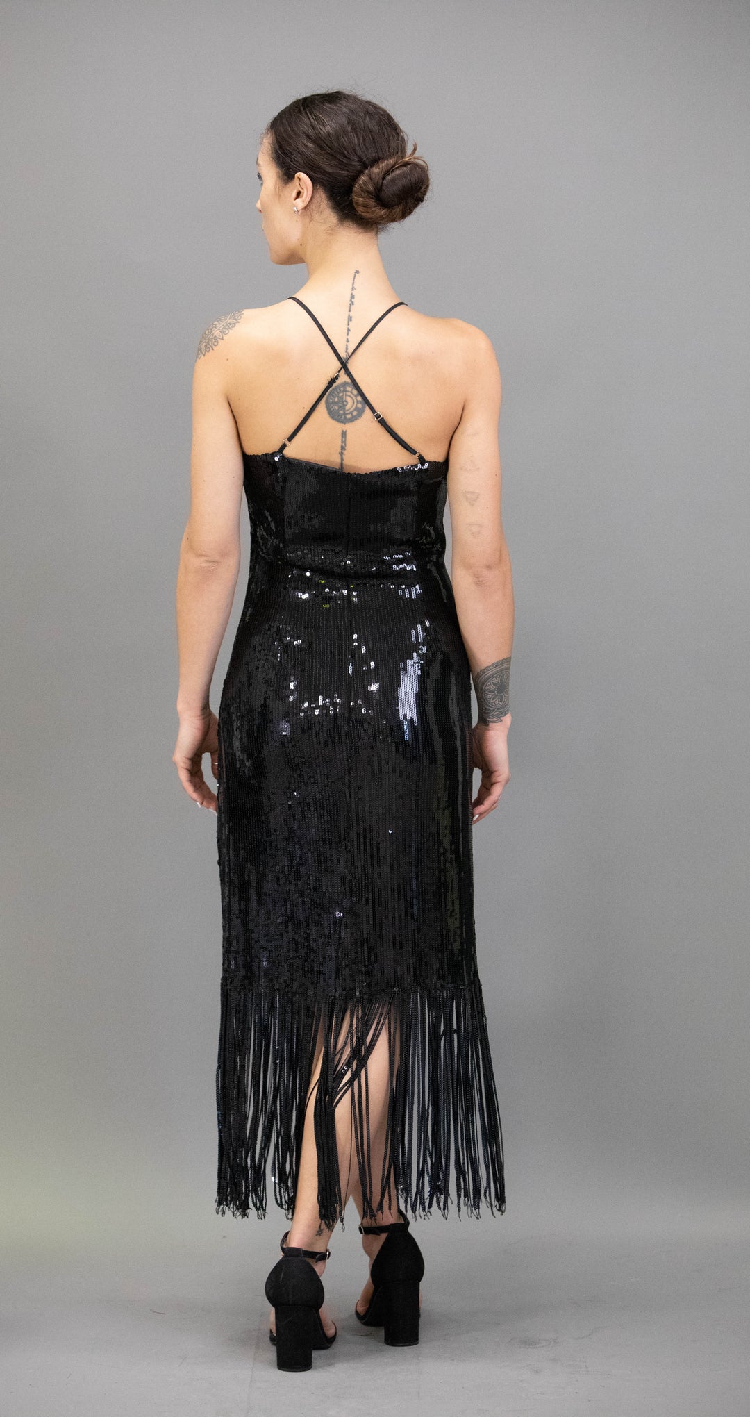 Sequin Dress With Sequin Fringe