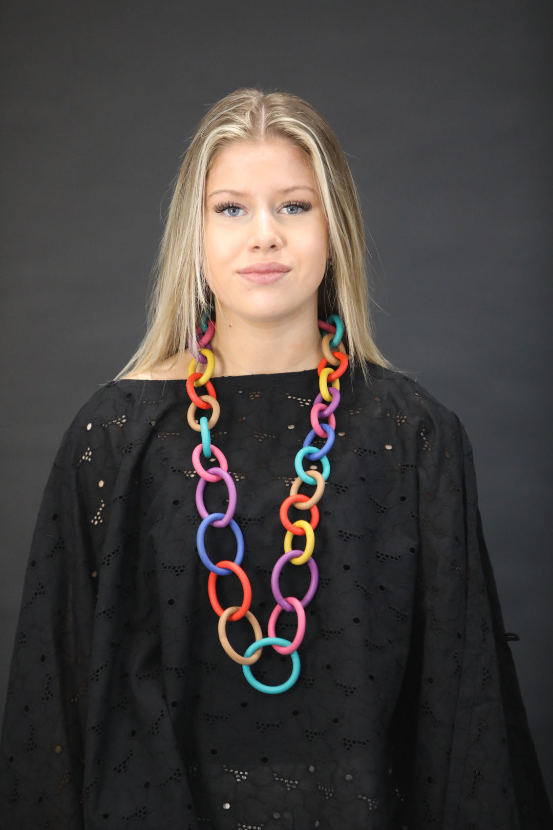 Carnival Resin Long Statement Necklace - Vz Collection