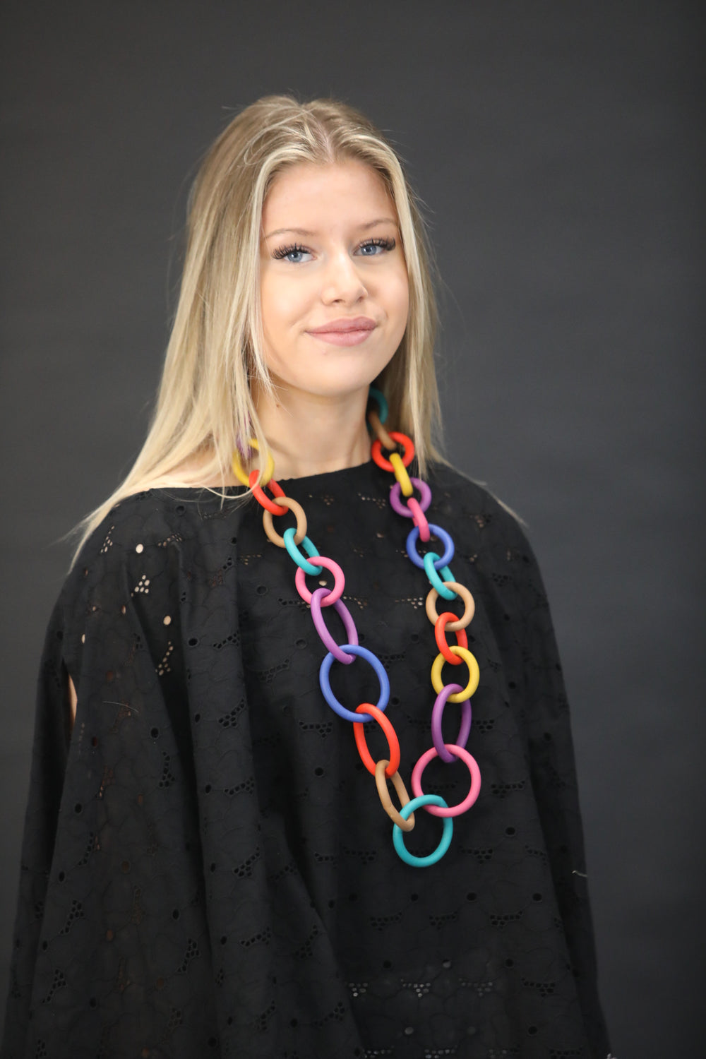 Carnival Resin Long Statement Necklace - Vz Collection