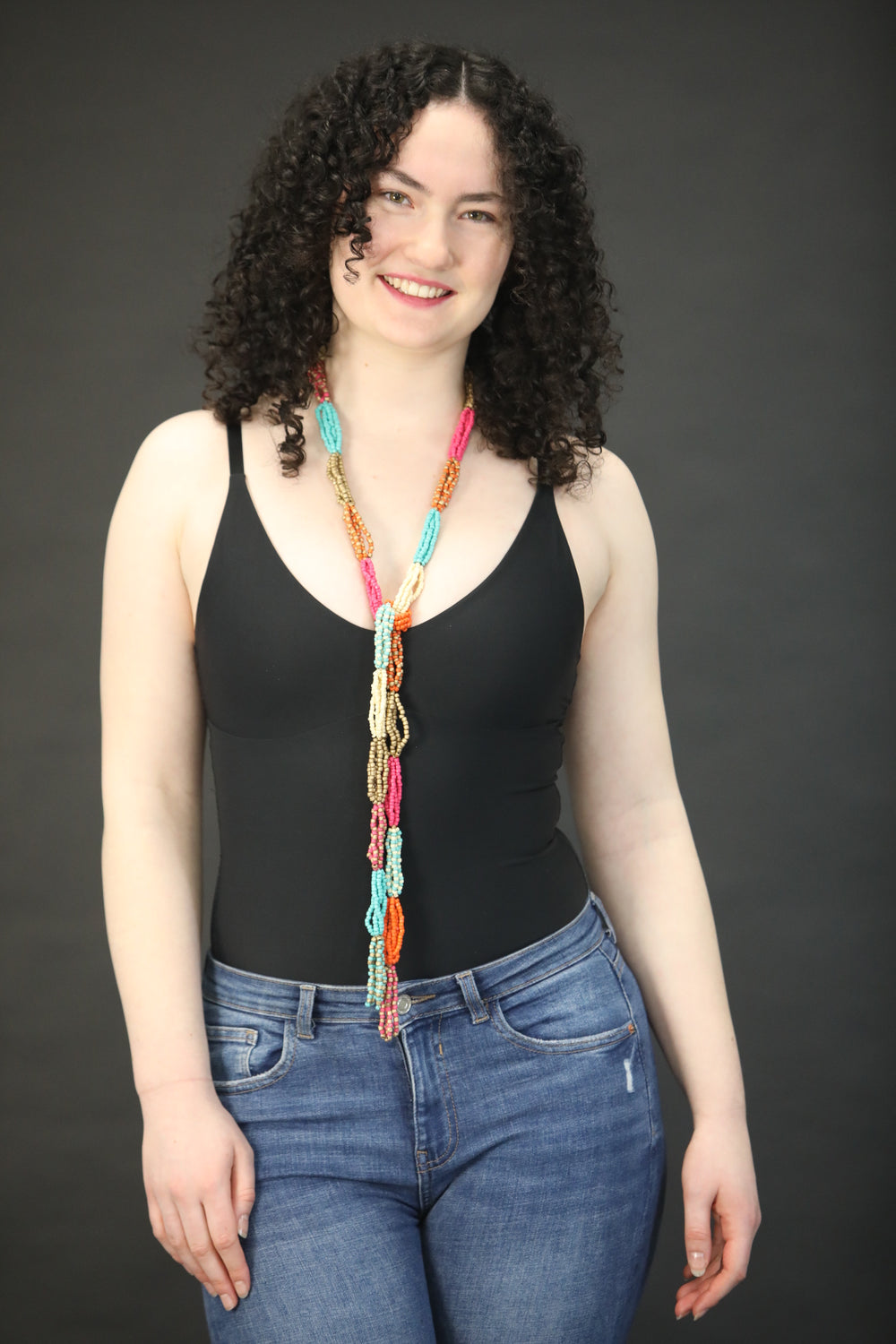 Multicolour Statement Beaded Necklace – Contemporary - Vz Collection