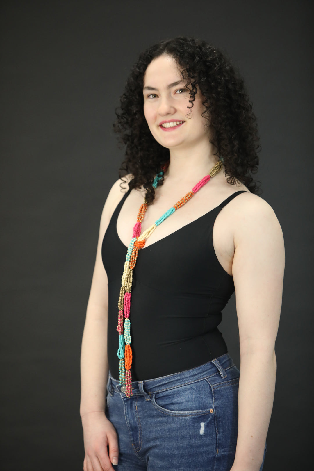 Multicolour Statement Beaded Necklace – Contemporary - Vz Collection