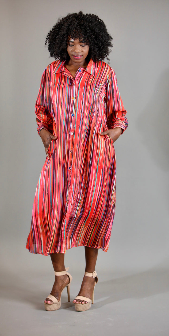 Orange Crepe Silk Dress