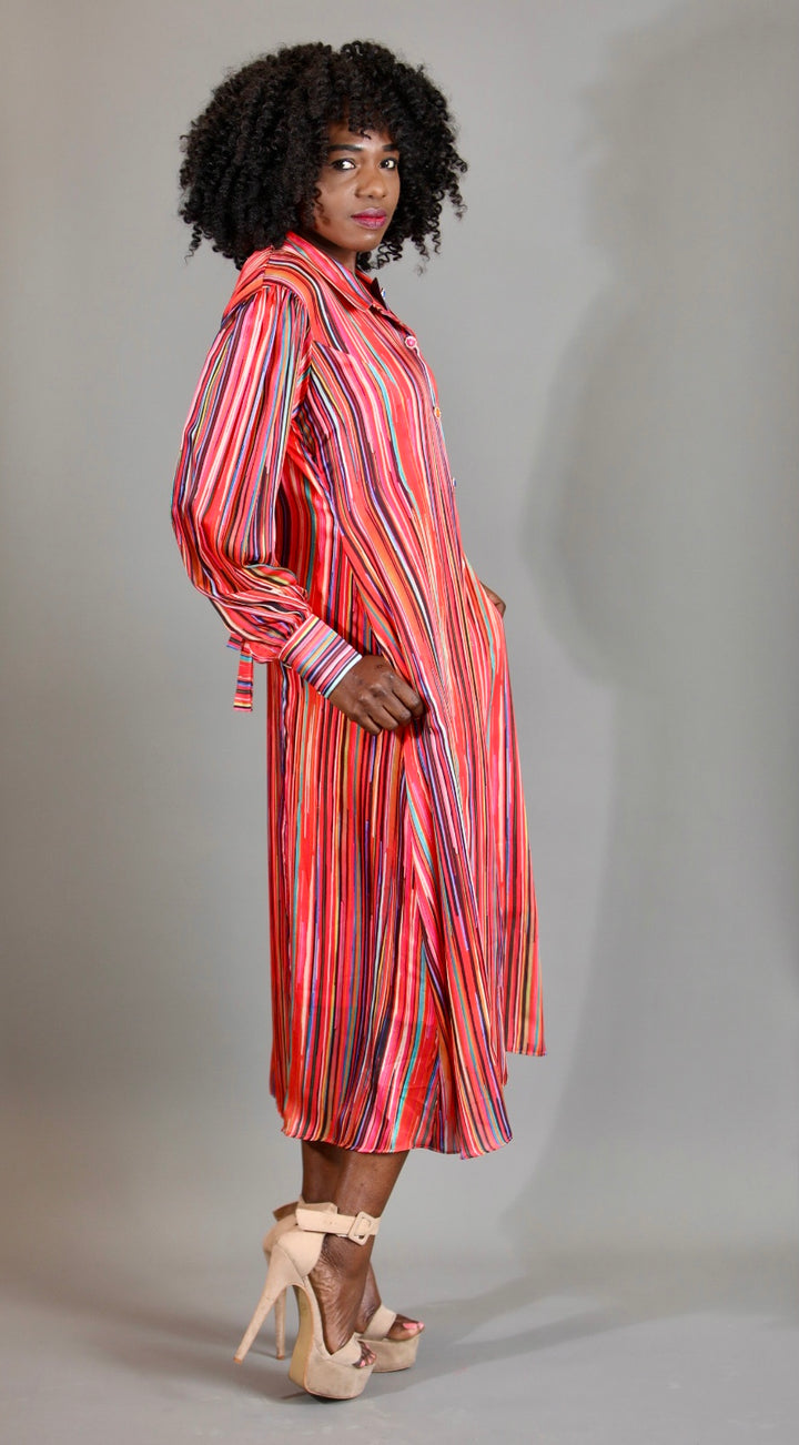 Orange Crepe Silk Dress
