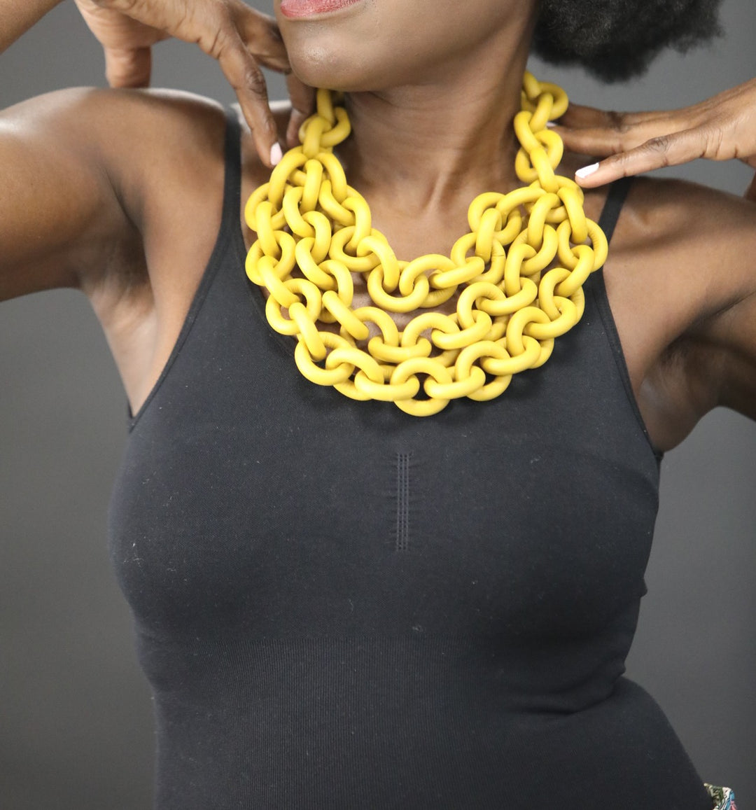 Silicone Statement Necklace with Magnetic Clasp - Vz Collection