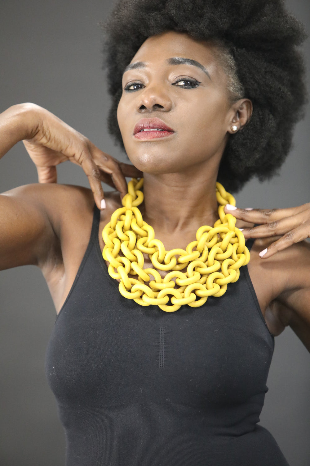 Silicone Statement Necklace with Magnetic Clasp - Vz Collection