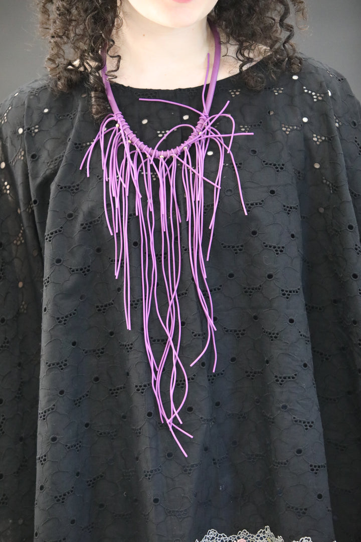 Scarlet Fringe Silicone Necklace - Vz Collection