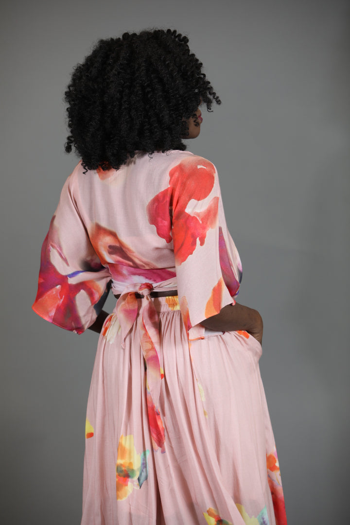 Contemporary Floral Floaty Trousers