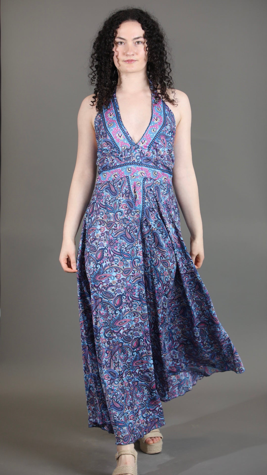 Upcycled Silk Saree Halter Neck Jumpsuit