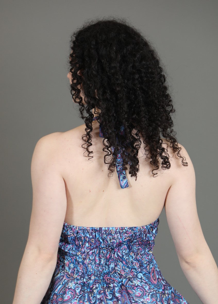 Upcycled Silk Saree Halter Neck Jumpsuit