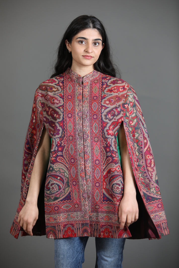 Pink Silk Wool Cape