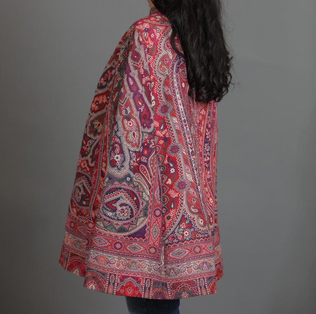 Pink Silk Wool Cape
