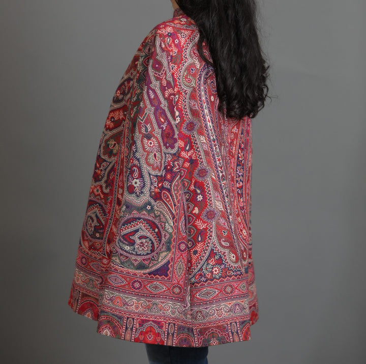 Pink Silk Wool Cape