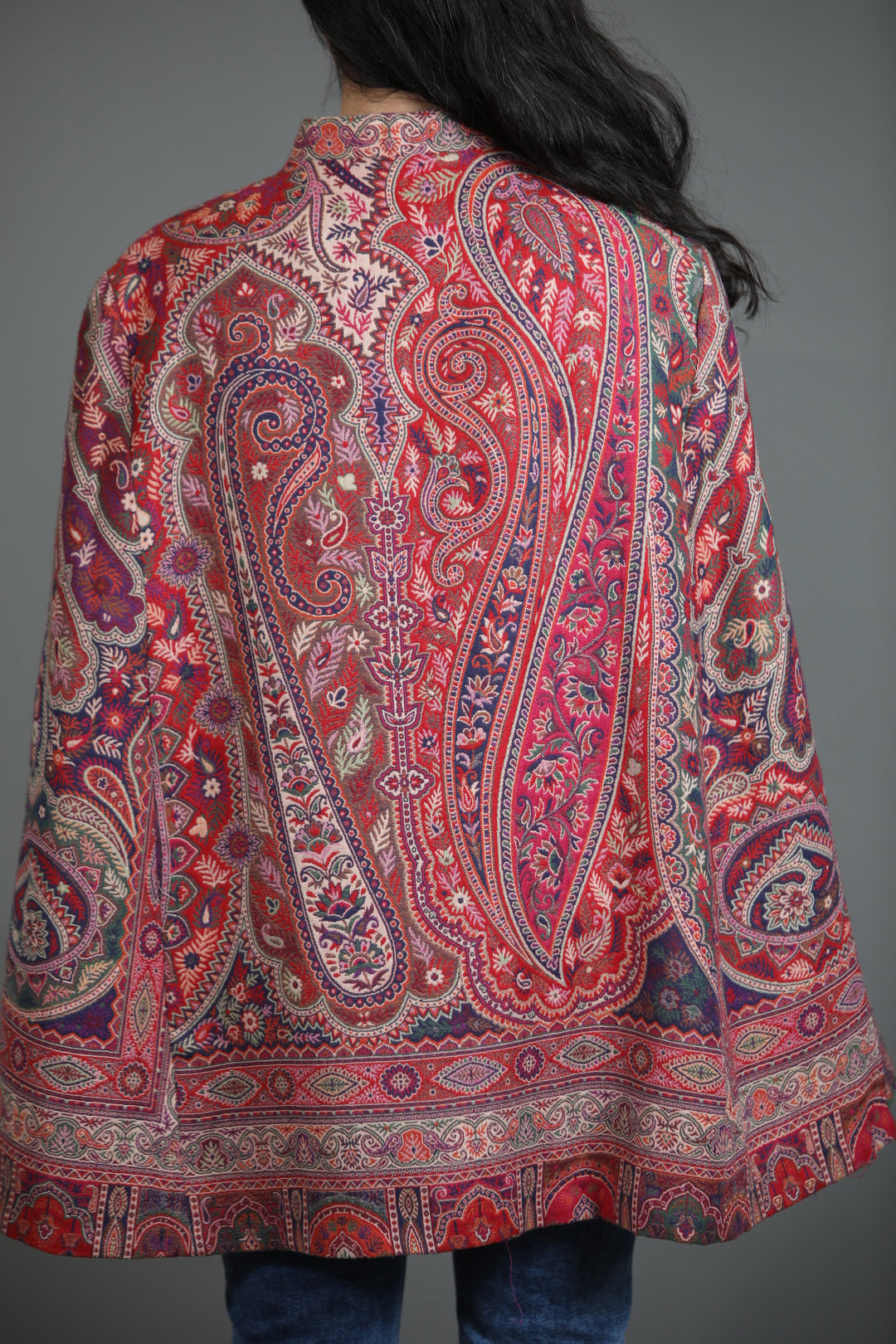 Pink Silk Wool Cape