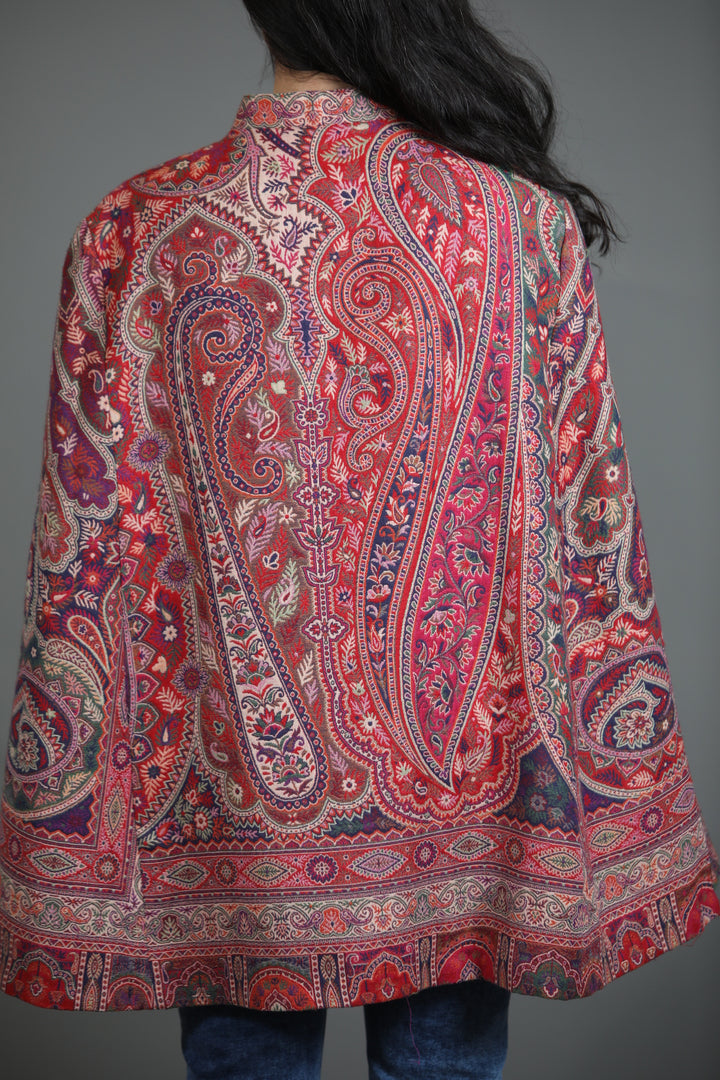Pink Silk Wool Cape