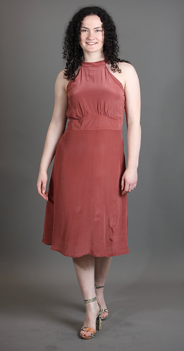 Halter Neck Knee Length Dress