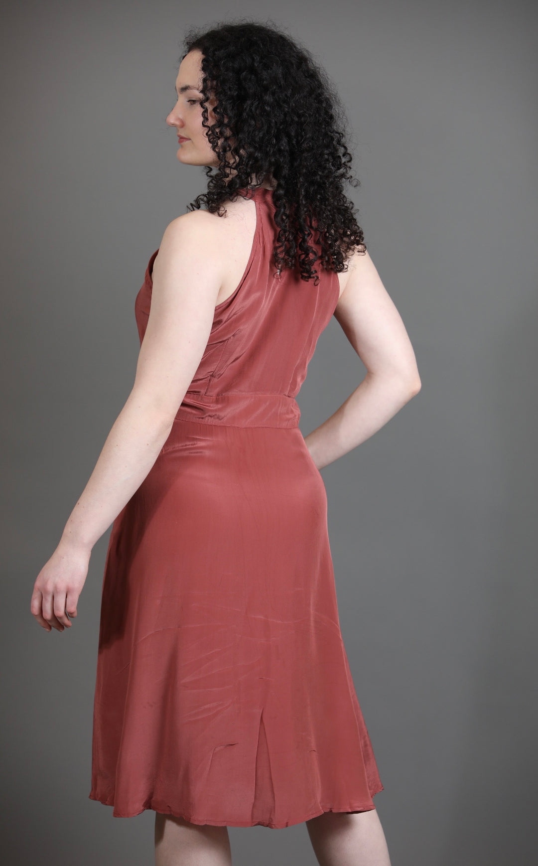 Halter Neck Knee Length Dress